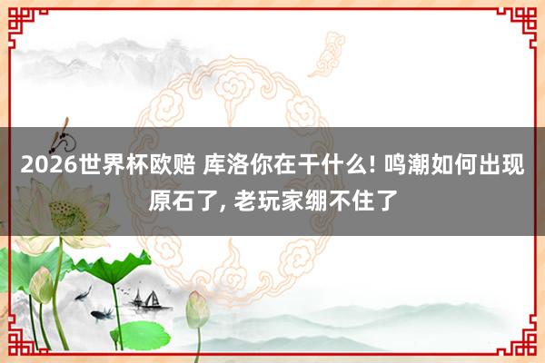 2026世界杯欧赔 库洛你在干什么! 鸣潮如何出现原石了, 老玩家绷不住了