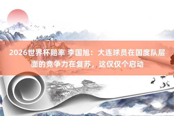 2026世界杯赔率 李国旭:大连球员在国度队层面的竞争力在复苏,这仅仅个启动